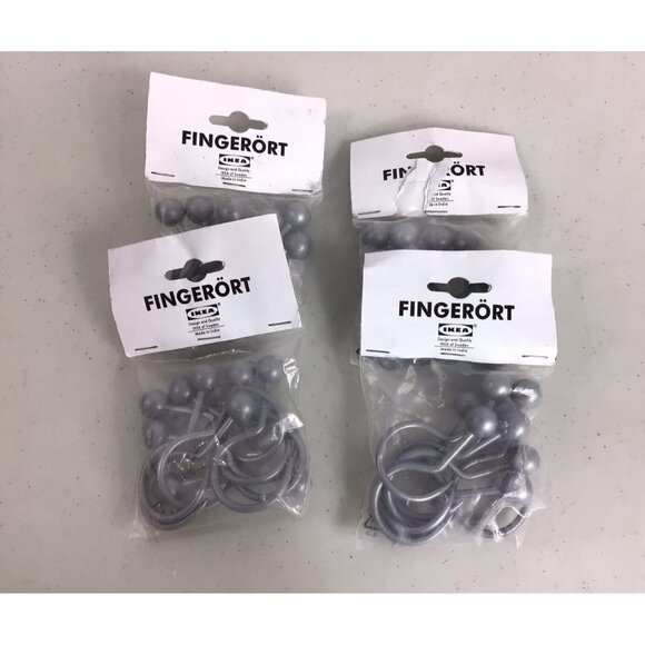 IKEA Shower Curtain Hooks Brushed Nickel New 24 - Picture 1 of 4